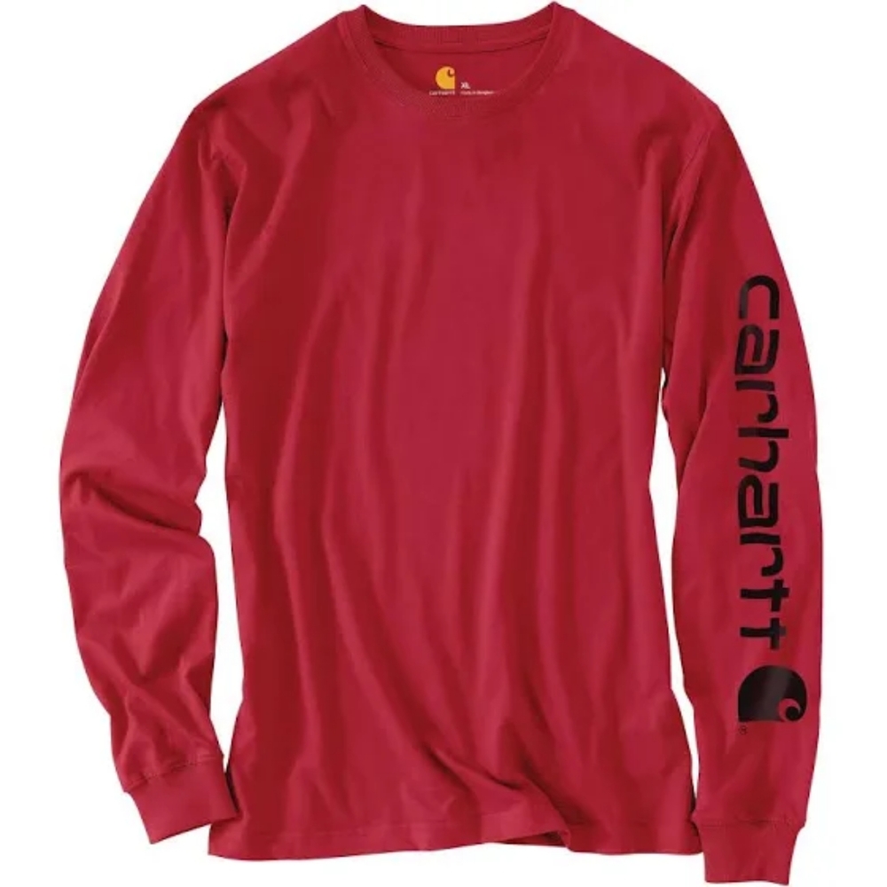 Carhartt Men's Long Logo Sleeve Graphic T-Shirt